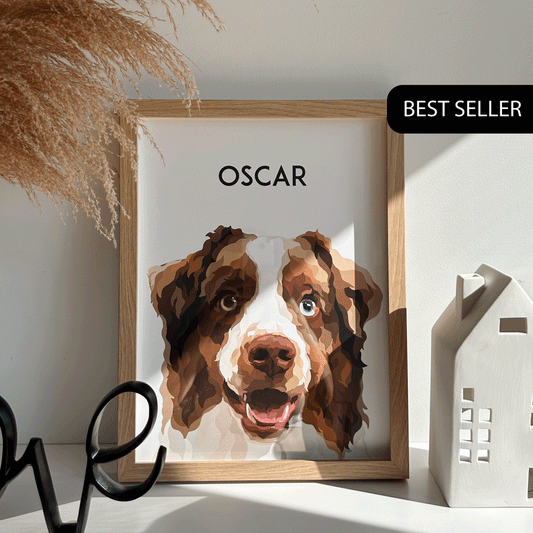 1 Custom pet portrait of a dog hand-illustrated by Dogartco