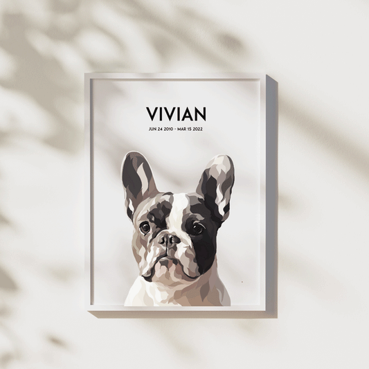 Pet memorial gifts featuring custom pet portraits by Dogartco.